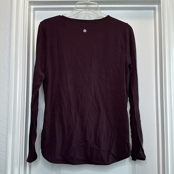 Lululemon Full Freedom Long Sleeve Wrap top in deep purple Size M/L - Picture 4 of 6
